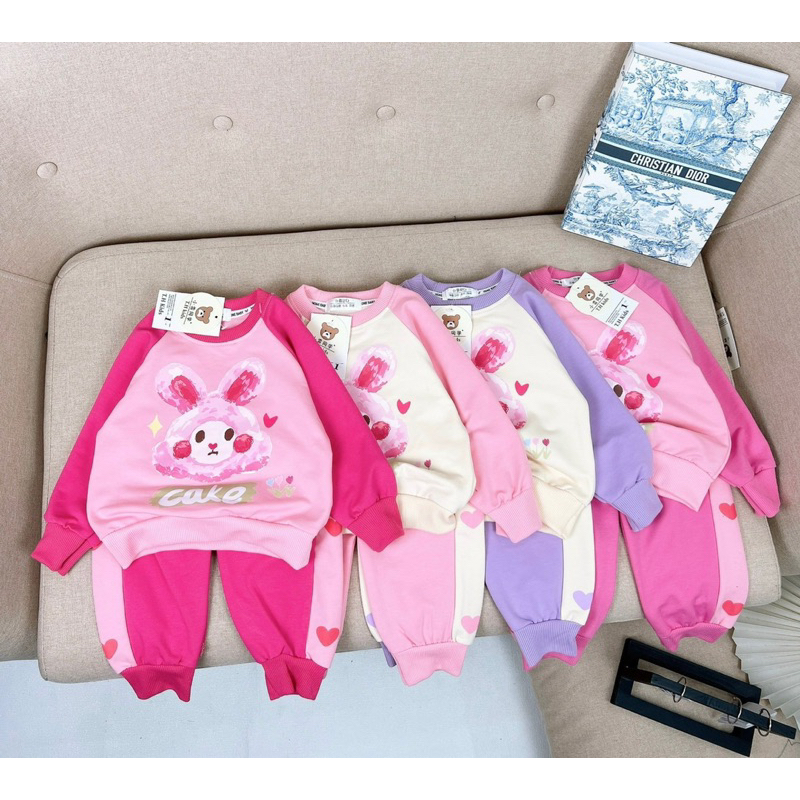 Bộ thỏ CAKE phối tay bé gái