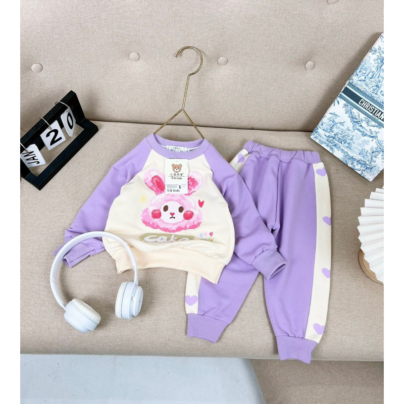 Bộ thỏ CAKE phối tay bé gái