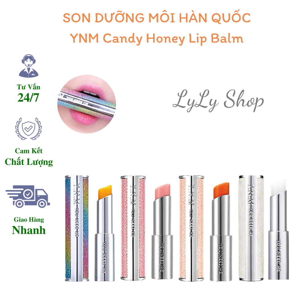 Son Dưỡng YNM Candy Honey Lip Balm Hàn Quốc, Dưỡng ẩm giữ môi căng mộng, màu sắc tự nhiên, Lylyshop - 3g