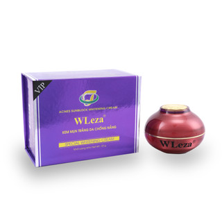 (Hàng giảm giá) Wleza kem mụn trắng da chống nắng 20g