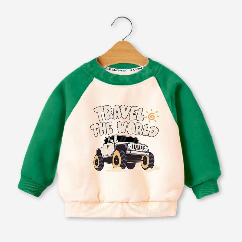 Áo nỉ chất da cá dày dặn hình gấu Baby 3 màu cho bé trai bé gái