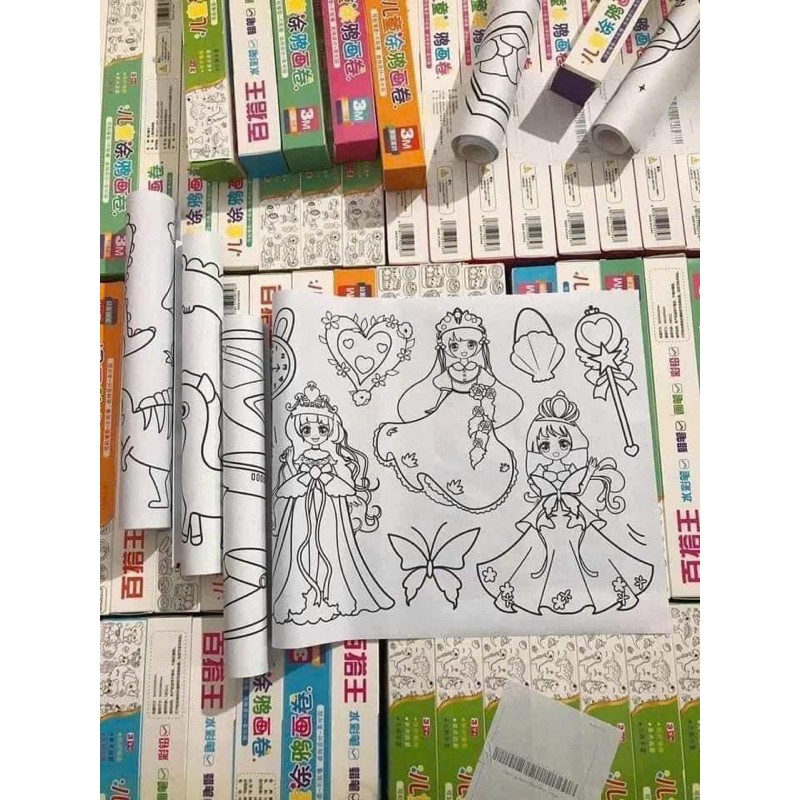 COMBO 2 CUỘN TRANH TÔ MÀU CHO BÉ