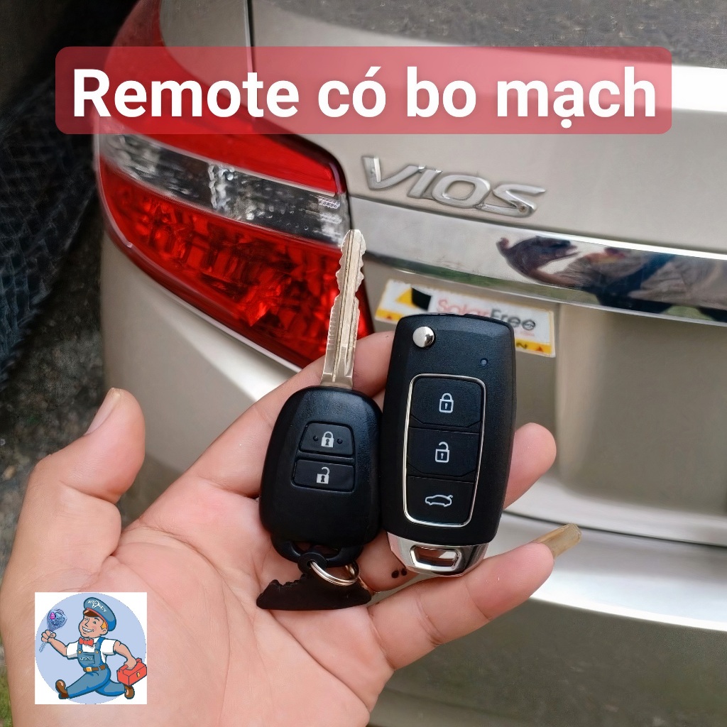 Chìa Khoá Gập Toyota Vios 2008-2023. Cắt Lưỡi Cơ Qua Hình Ảnh Bằng Máy CNC