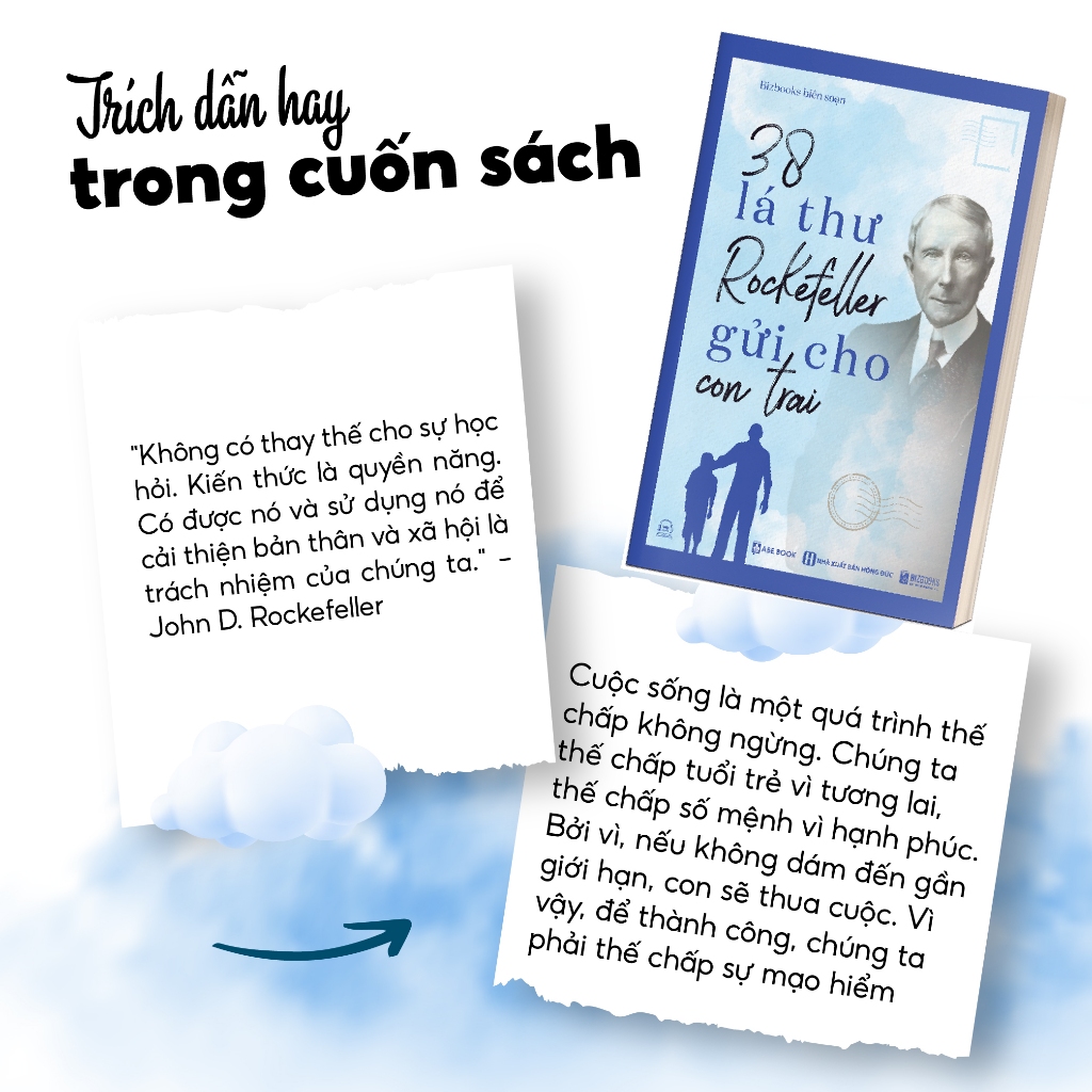 Sách 38 Lá Thư Rockefeller Gửi Cho Con Trai Nuôi Dạy Rèn Con Tác Giả Bizbooks Biên soạn Newbooks