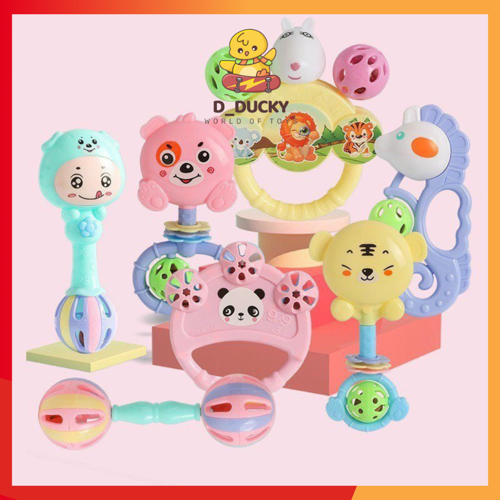 Bộ Đồ Chơi Xúc Xắc 7 Món, 8 Món Cho Bé - D_Ducky