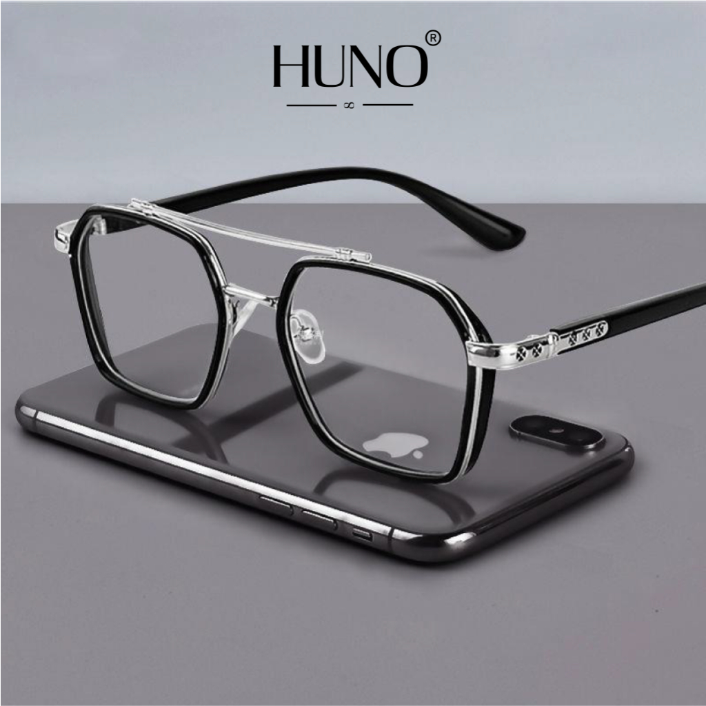 Gọng kính nam nữ thiết kế hoa văn đẹp mắt cao cấp HUNO 2023 - K51