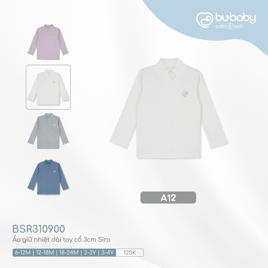 Áo giữ nhiệt dài tay cổ 3cm BU BABY Siro BSR310900