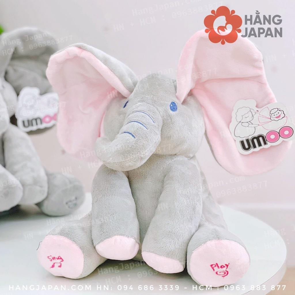 Voi Ú Òa Umoo thông minh biết hát, biết vẫy tai cực kỳ đáng yêu chất liệu cotton mềm mịn cho bé - Hàng chính hãng