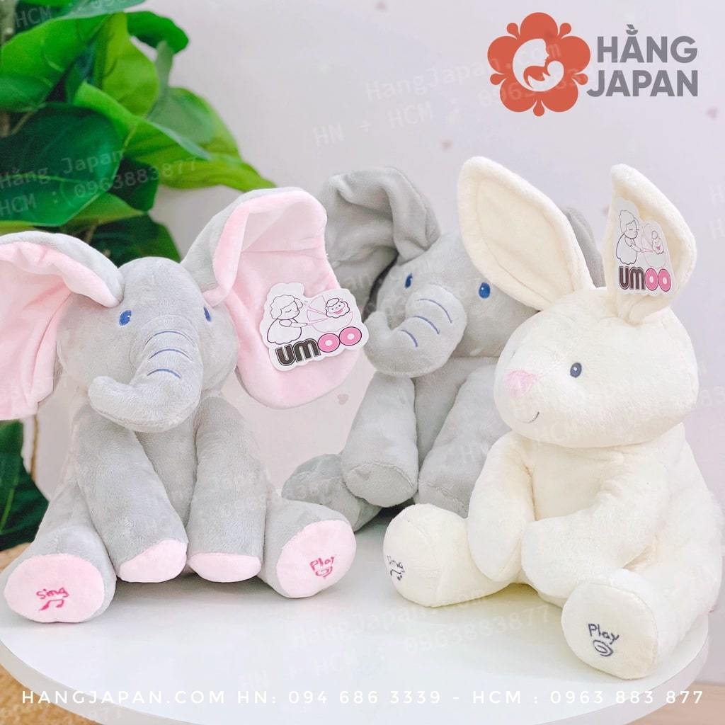 Voi Ú Òa Umoo thông minh biết hát, biết vẫy tai cực kỳ đáng yêu chất liệu cotton mềm mịn cho bé - Hàng chính hãng