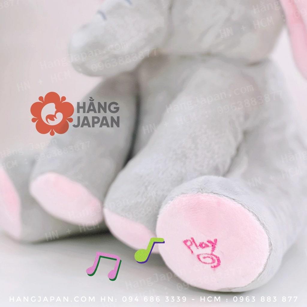 Voi Ú Òa Umoo thông minh biết hát, biết vẫy tai cực kỳ đáng yêu chất liệu cotton mềm mịn cho bé - Hàng chính hãng