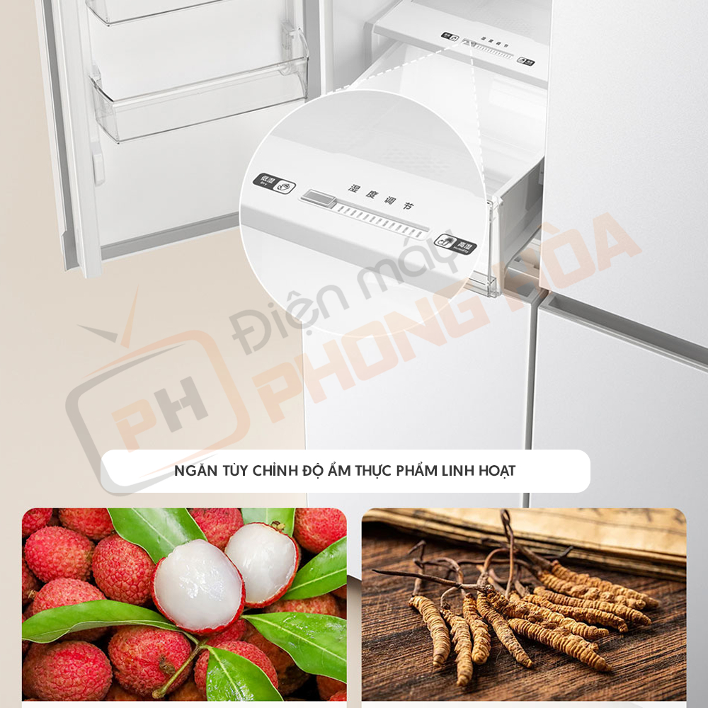 Tủ lạnh 4 cánh Xiaomi Mijia 521L- Bảo hành 18 tháng