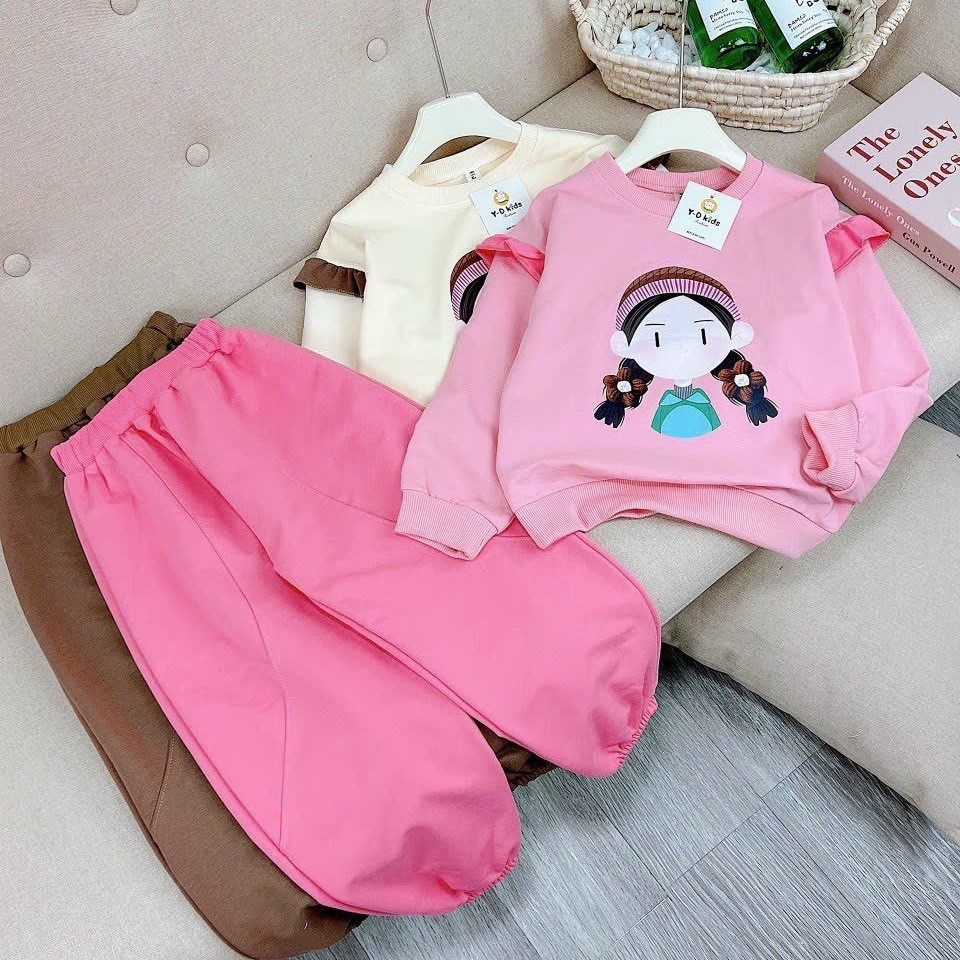 Đồ bộ mùa đông cho bé gái “MOCINO“ 14-45kg, quần áo dài tay bé gái 4-14 tuổi. Thiết kế xinh xắn, thoải mái. STG49