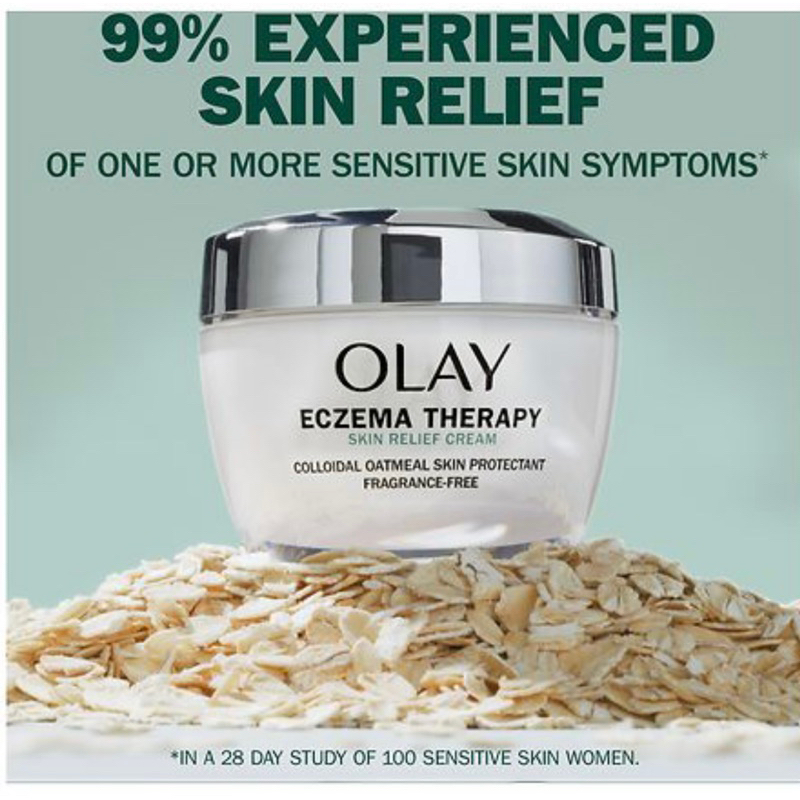 USA_Kem dưỡng ẩm da chàm nhạy cảm Olay Sensitive ECZEMA Therapy Skin Relief Cream 48g