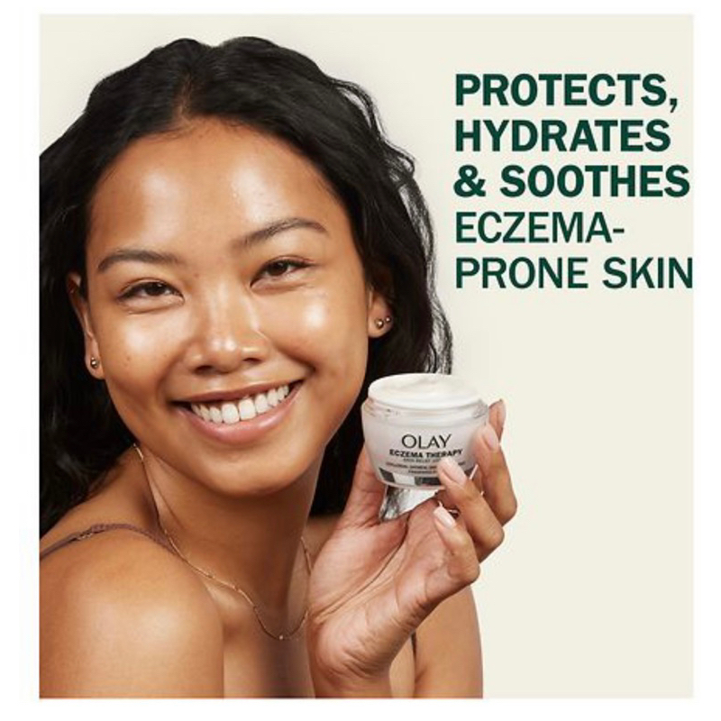 USA_Kem dưỡng ẩm da chàm nhạy cảm Olay Sensitive ECZEMA Therapy Skin Relief Cream 48g
