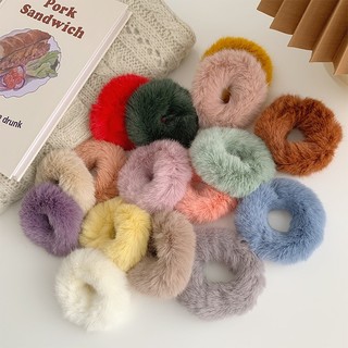 Dây Cột Tóc Scrunchies Vải Lông Mềm