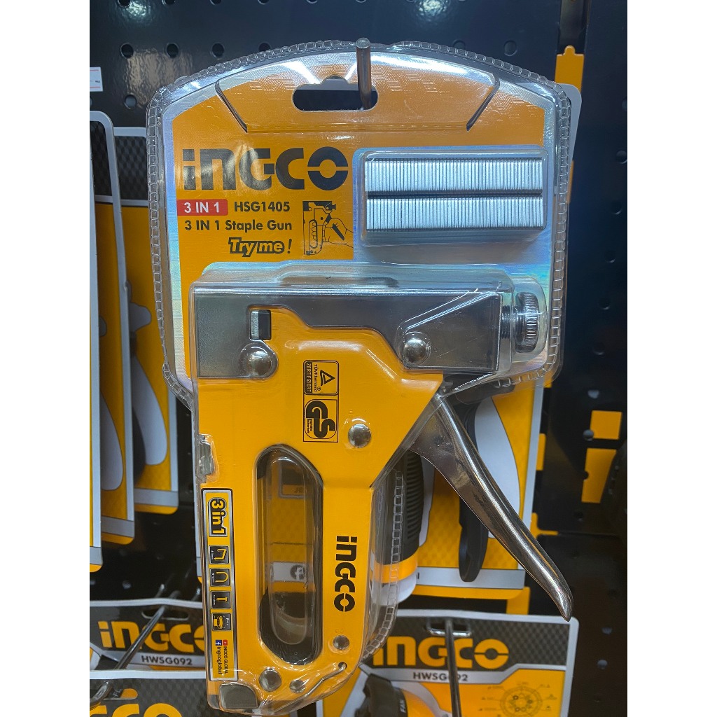 Súng bắn ghim gỗ,máy bấm ghim cầm tay 3 trong 1 INGCO HSG1405