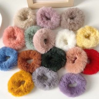 Dây Cột Tóc Scrunchies Vải Lông Mềm