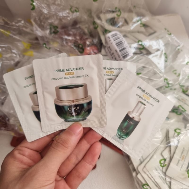 Gói sample serum,duỡng OHUI tái tạo trẻ hóa nâng cơ, làm da căng bóng  - OHUI Prime Advancer Ampoule  mẫu dùng thử1ml