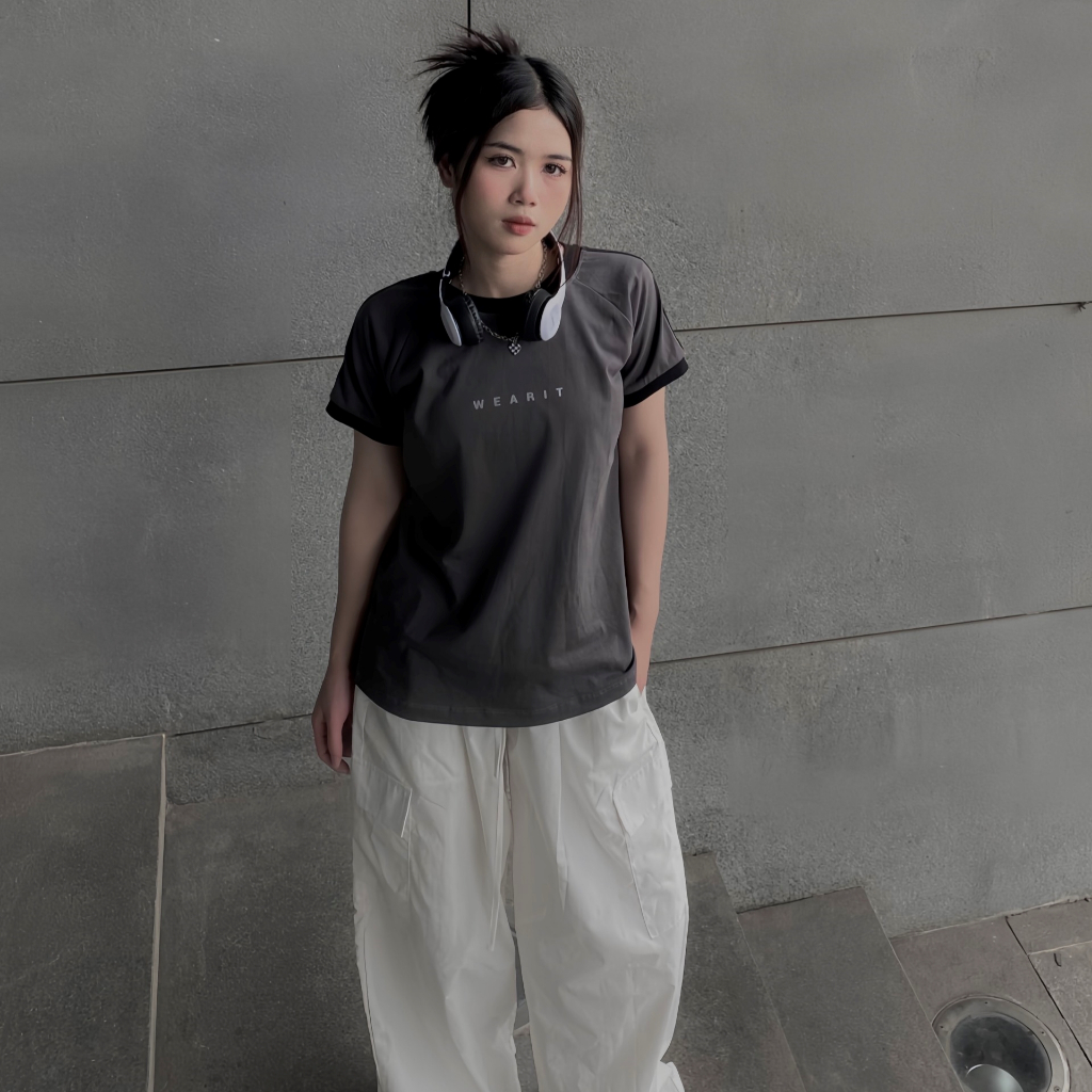 Áo thun baby tee WEARIT chất liệu cotton kẻ sọc tay nhiều màu dễ phối | BigBuy360 - bigbuy360.vn