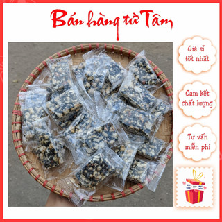 Kẹo Đậu Phộng Mè Đen Tiến Vua Cao Cấp Đặc Biệt Ít Ngọt, Kẹo Lạc Mè Đen Đặc Sản Nam Định Vinabisca