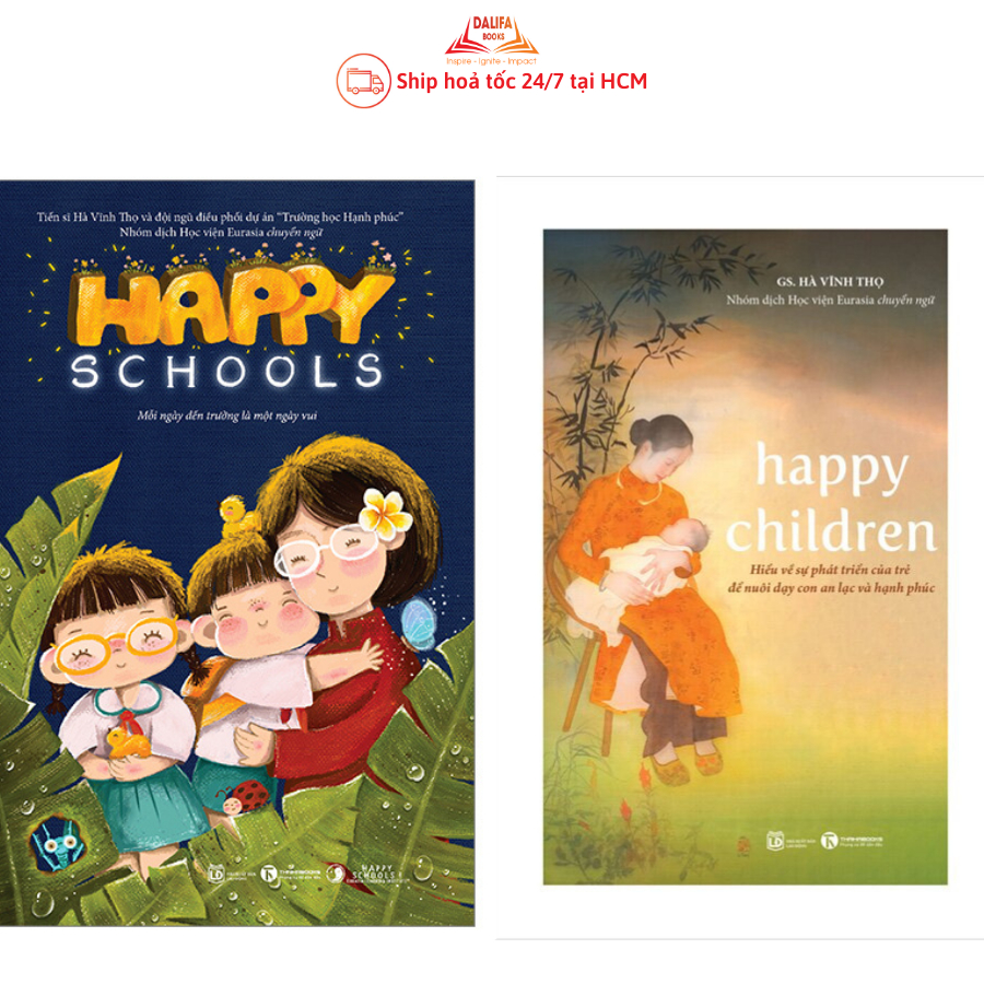Sách - Combo 2 cuốn Happy children Hiểu về sự phát triển của trẻ và Happy school - Mỗi ngày đến trường là một ngày vui