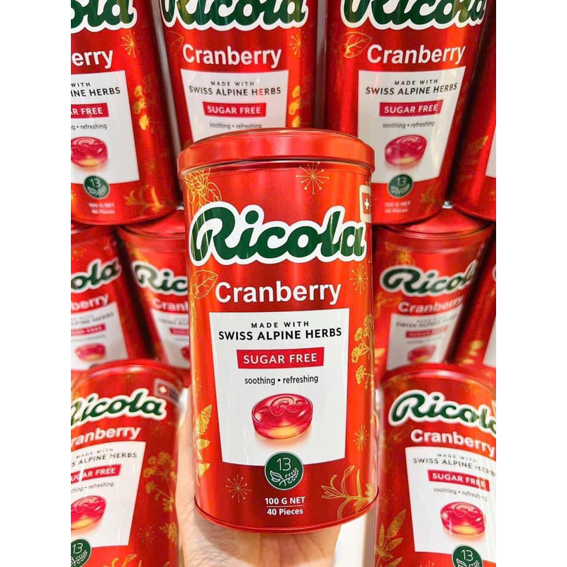 Kẹo ngậm ho thảo dược Ricola Original Đức hộp 180 viên giảm ho, khàn giọng 250gr