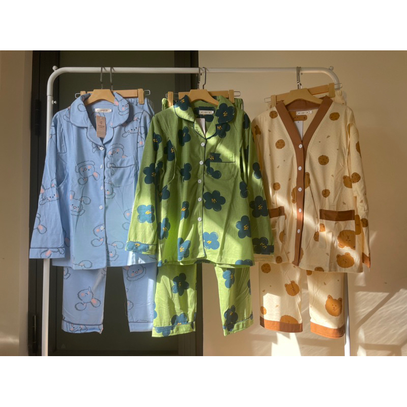 Bộ Dài Tay Cho Mẹ Bầu và Sau Sinh Cho Con Bú-Chất Cotton 100% Hàng Quảng Châu Cao Cấp