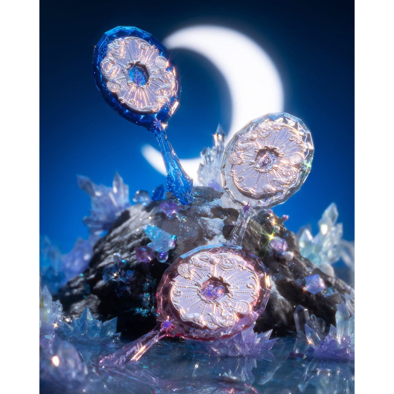 Gương trang điểm cầm tay FLOWER KNOWS - bst Moonlight Mermaid - SwanBallet  v..v..