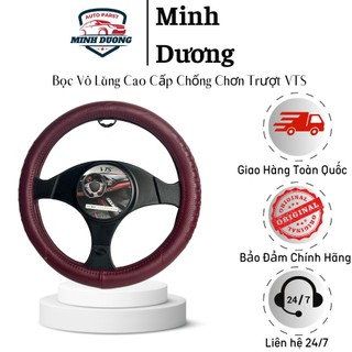 Bọc vô lăng ô tô – Da thật cao cấp chống trơn trượt (Hàng thiết kế)