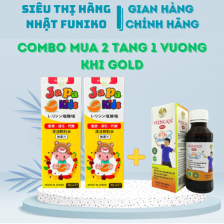 Combo mua 2 siro ăn ngon Japa kids orihiro tặng 1 vượng khí gold lọ 100ml cải thiện tầm vóc cho bé hỗ trợ biếng ăn tăng