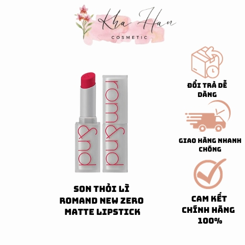 SON THỎI LÌ ROMAND NEW ZERO MATTE LIPSTICK 3g