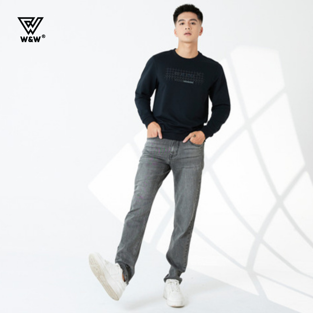 Áo Sweater Nam W&W Áo Nỉ Dài Tay Cổ Tròn Dày Dặn Mềm Mại Dáng Regular Thể Thao Thời Trang Trẻ Trung WSW15