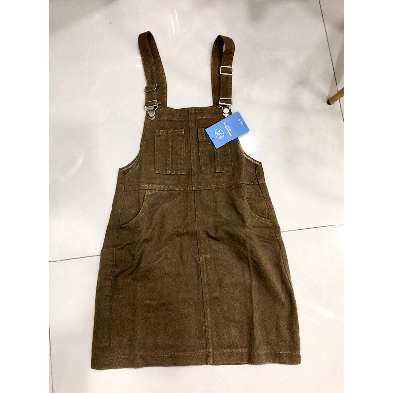 Yếm jean bò váy ngắn phối 2 túi trước thời trang | A&JEAN STORE