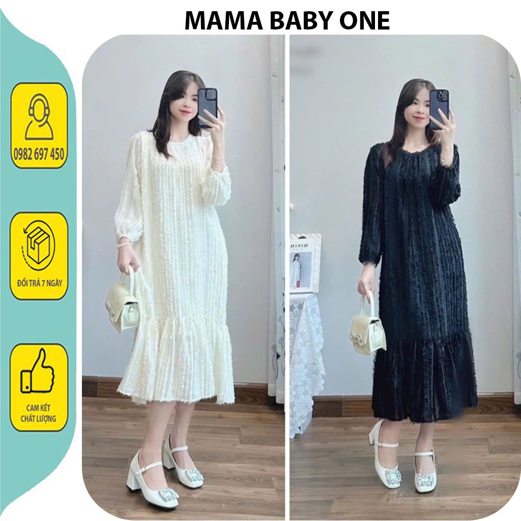 VÁY ĐẦM BẦU CÔNG SỞ DỰ TIỆC THU ĐÔNG-VÁY BẦU THIẾT KẾ THỜI TRANG DÁNG XUÔNG DÀI FRSIZE THOẢI MÁI CỰC SANG