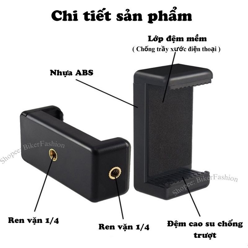 Bộ Kẹp Điện Thoại Dán Lên Mặt Đồng Hồ Xe Máy, Đế Cài Dễ Dàng Tháo Lắp Kèm Keo 3m