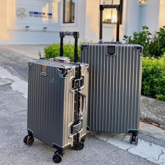 Vali Kéo Khung Nhôm Khóa Sập Siêu Bền Chống Bể Vỡ Size 20/24 inch