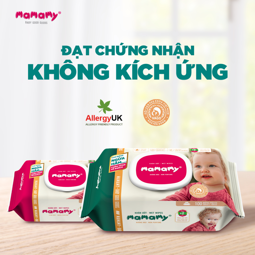 [DUY NHẤT 10-12/11 - MUA 12 TẶNG 12] Mua 12 gói khăn ướt Mamamy 100 tờ tặng 12 gói cùng loại