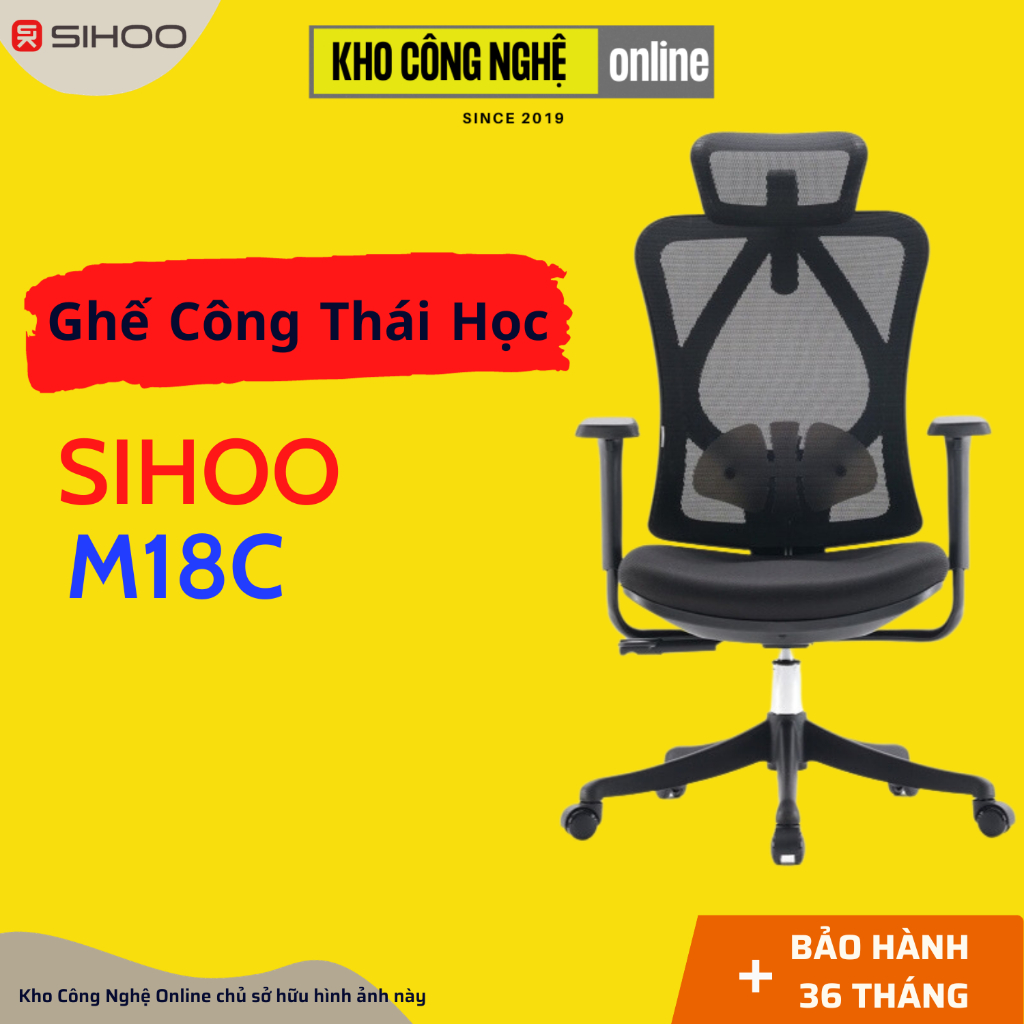 Ghế Công Thái Học Sihoo M18C (Hàng Chính Hãng)