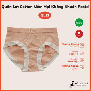 Quần lót nữ Vanvene QL12, quần cotton co giãn 4 chiều kháng khuẩn mềm mịn gân tăm gắn nơ dễ thương