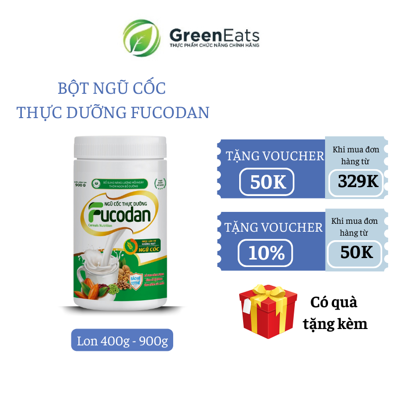 Ngũ cốc Dinh dưỡng Fucodan lon 900g Bổ sung năng lượng, bảo vệ sức khỏe