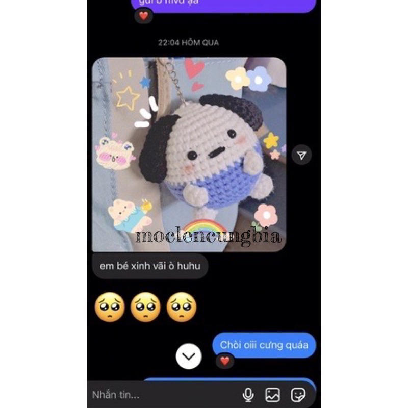Móc khoá hình con chó dễ thương 🥰