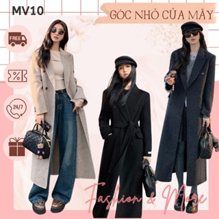 (HÀNG ORDER) MV10 Áo khoác dạ Mulvan 100% lông cừu khâu tay cao cấp dáng dài phong cách Hàn Quốc GNCM
