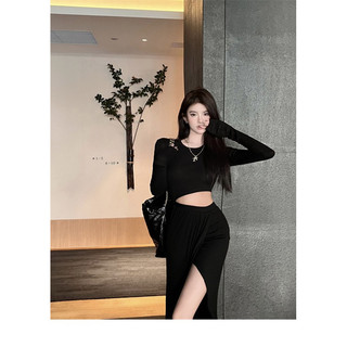 VÁY BODY DÀI TAY XẺ EO TÔN DÁNG