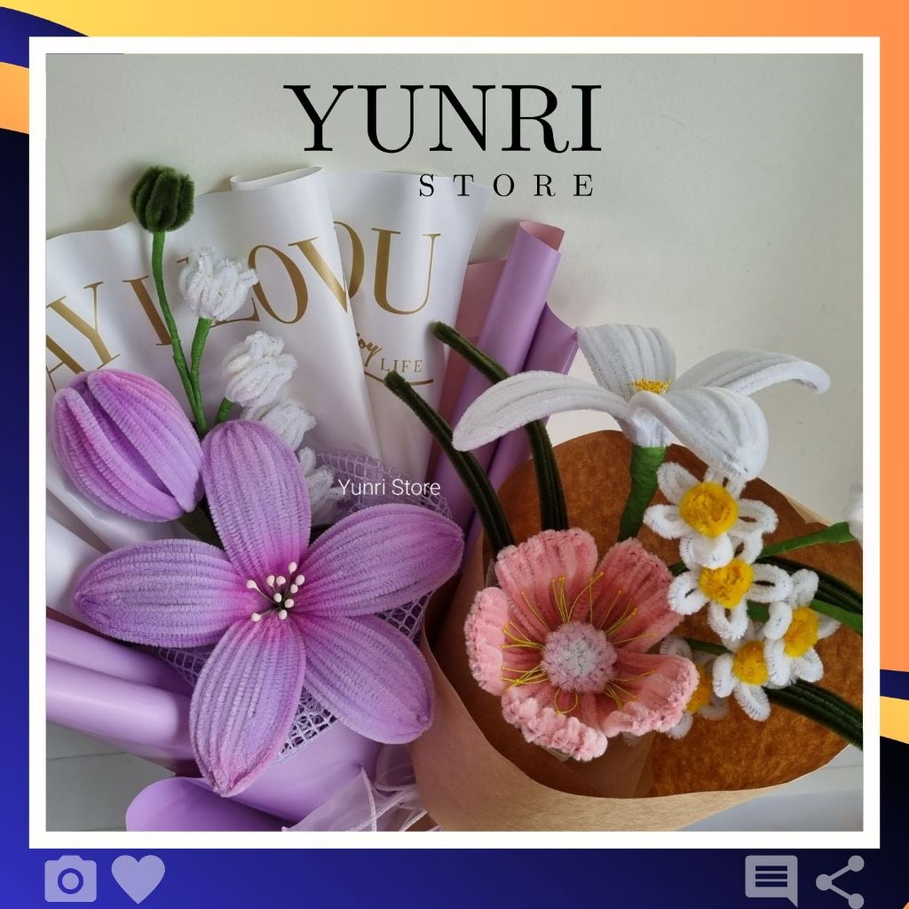 Hoa kẽm nhung Handmade thành phẩm