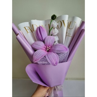 Hoa kẽm nhung Handmade thành phẩm