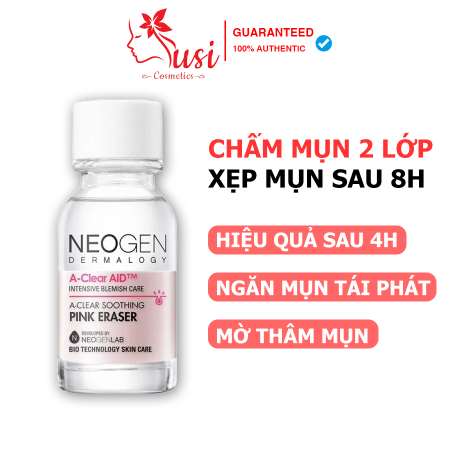 Chấm Mụn 2 Lớp Xẹp Mụn Sau 4H Neogen Dermalogy A-Clear Aid Soothing Pink Eraser 15ml