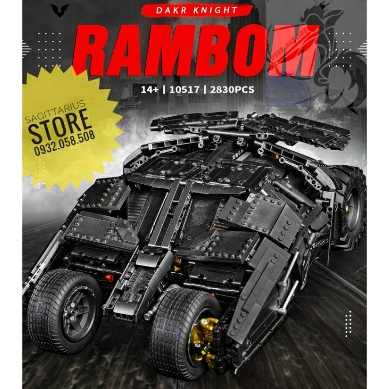 Bộ Xếp Hình 10517 Lắp Ráp Xe BatMobile của Batman 1:8