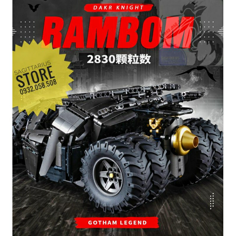 Bộ Xếp Hình 10517 Lắp Ráp Xe BatMobile của Batman 1:8