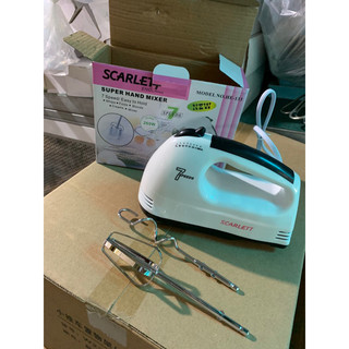 Máy Đánh Trứng Cầm Tay Scarlett 7 Tốc Độ ( kèm 2 cây đánh trứng 2 cây nhào bột)