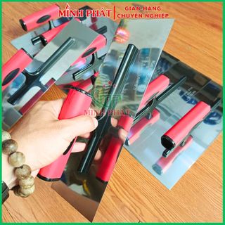 Dao trét bột sơn nước inox 201 klay minh phát, dao trét bột matit 28cm 30cm minh phát cán đỏ